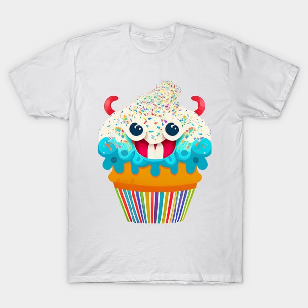 Cupcake Monster T-Shirt by Ink Fist Design